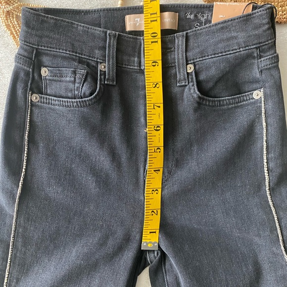 🆕 7 For All Mankind Luxe Vintage High Waist Ankle Skinny Jeans - Picture 9 of 11